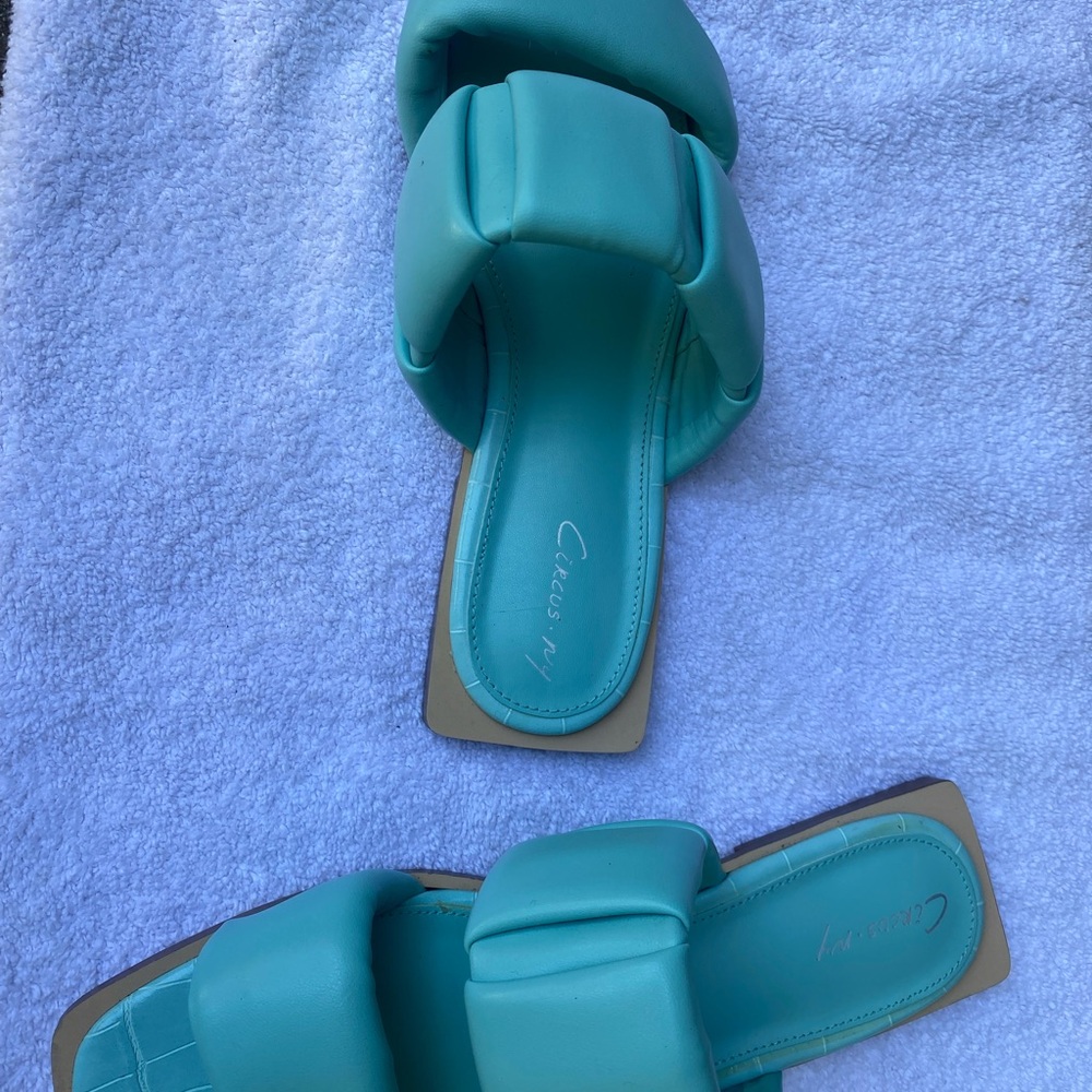 Circus by Sam Edelman Turquoise Padded Slide Mules